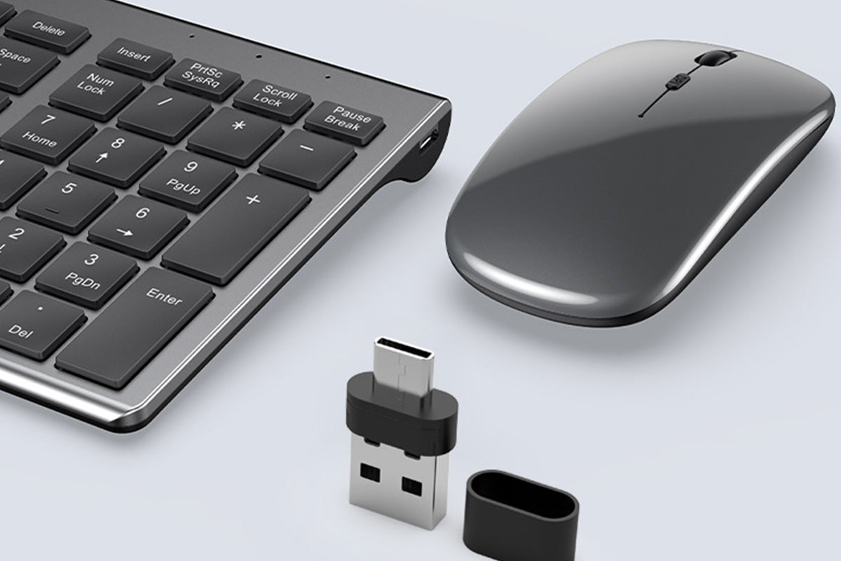 Wireless Bluetooth Keyboard Mouse Triple Modes Rechargeable For Tablet PC