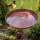Vintage Metal Bird Bath & Feeder Bowl Weather-Resistant Garden Stand for Outdoor Yard Decor