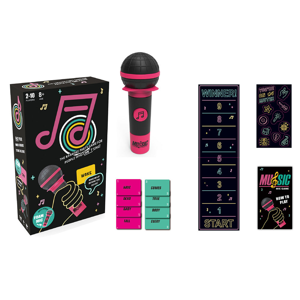 Mic Karaoke Battle Game Microphone Karaoke Party Game Card Set for Family Board Game
