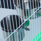 2Pcs Parrot Pet Stainless Steel Food Water Bowl Bird Feeder Crate Cage