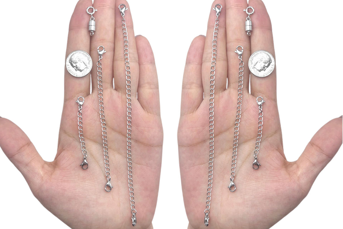 20-Piece Necklace Extender Set with Clasps for Jewelry and Bracelets