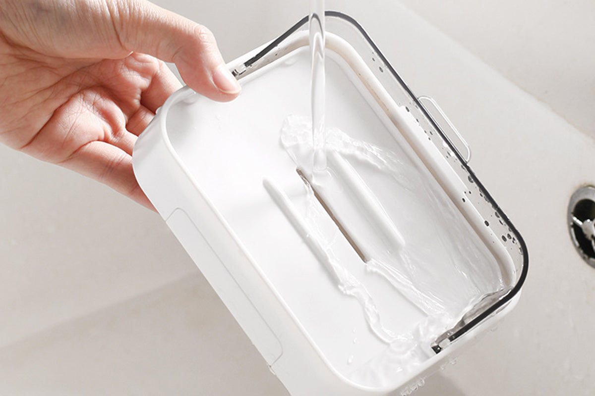 2pcs Soap Dish with Drip Tray Self-Adhesive Wall-Mounted Drain Tray Bar Soap Holder