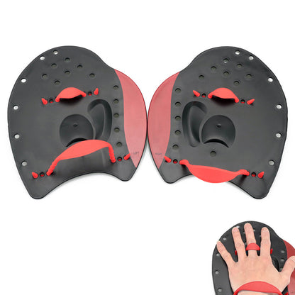 Swimming Hand Paddles Swim Hand Power Paddles Swimming Training Aid Unisex-Red