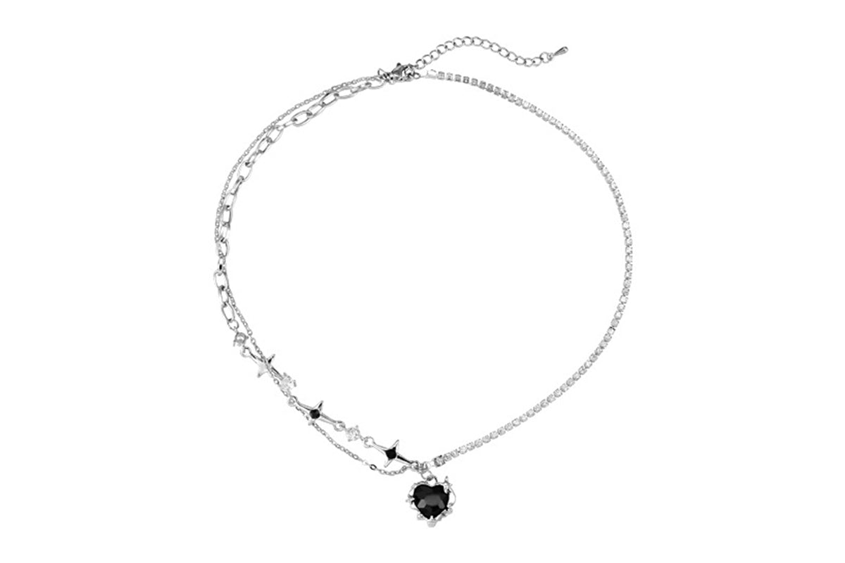 4pcs Women's Pendant Necklace Trendy Hoodie Sweater Chain