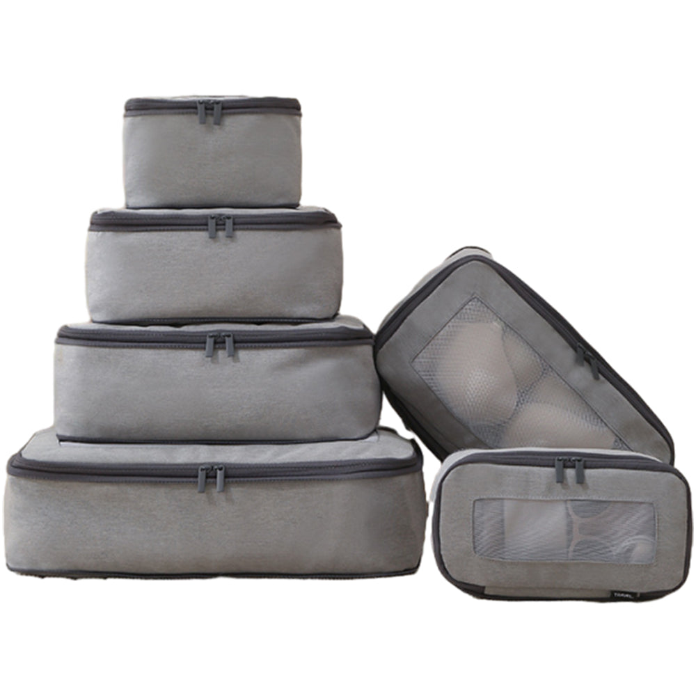 6Pcs Travel Luggage Compression Packing Cube Storage Bags
