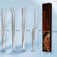 4PCS Stainless Steel BBQ Tongs Professional Food Tongs for Grilling Plating