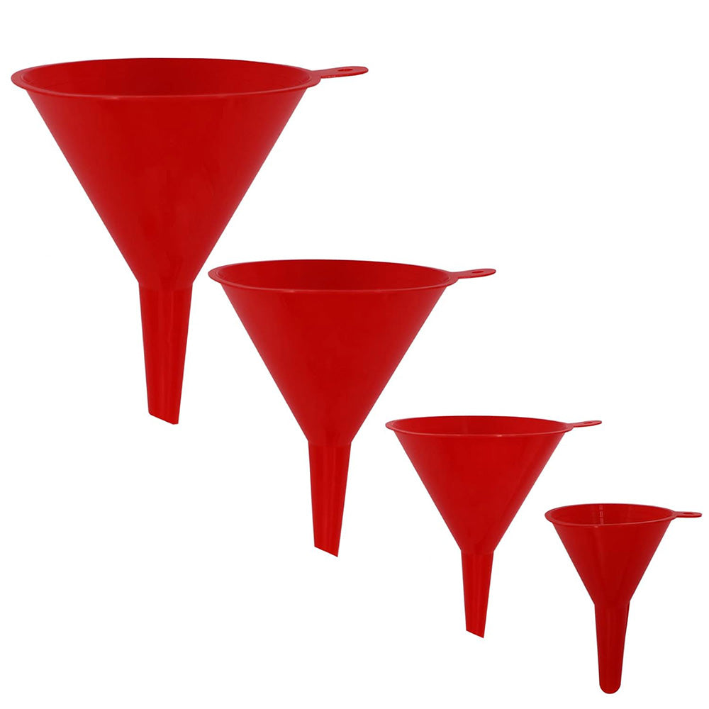 5-Piece Plastic Funnel Set with Flexible Spout