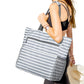 Beach Bag Large Foldable Sandproof Totes Bag With Zipper Beach Shoulder Bag