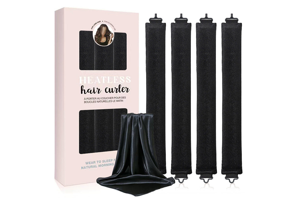 4Pcs Heatless Curls Overnight Hair Curlers Set No Damage Hair Styling Tools