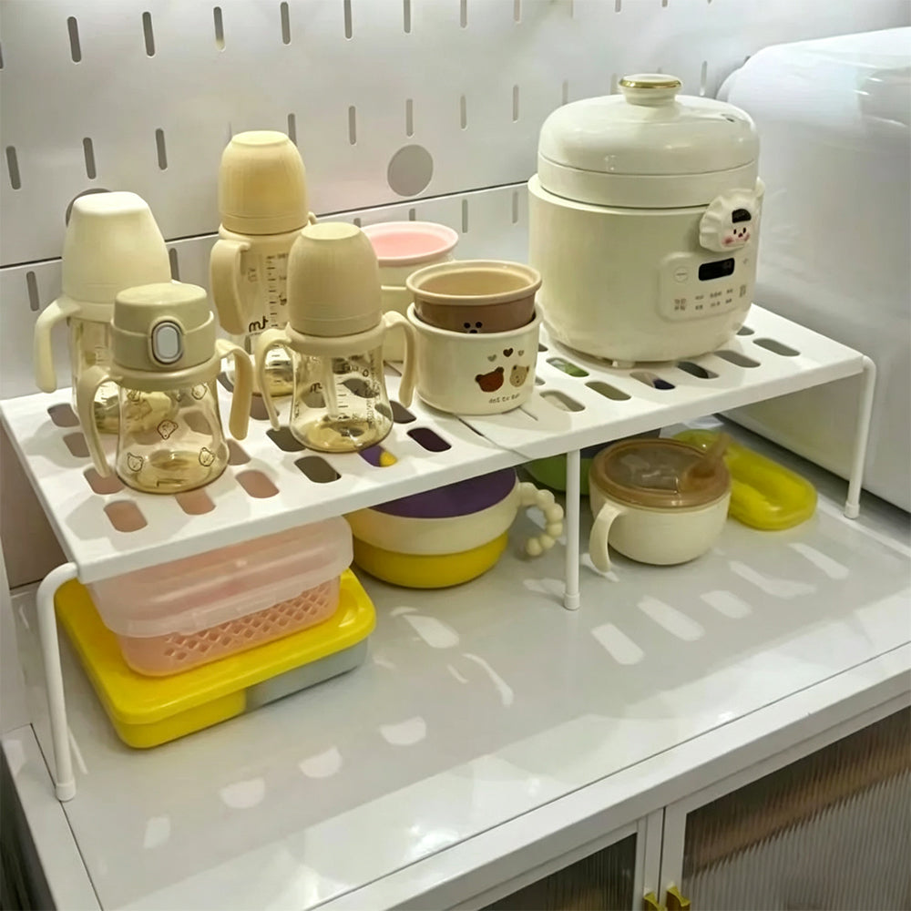 Expandable Cupboard Pantry and Home Storage Shelf Rack