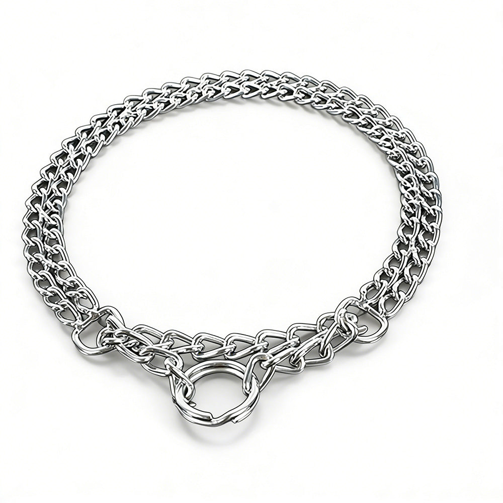 Dog Training Slip Collar Double-Row Chain for Large Dogs