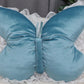 Butterfly Shape Throw Pillow with Lace Ruffle Trim Decorative Cushion Home Decor Cushion Butterfly Velvet Throw Pillow