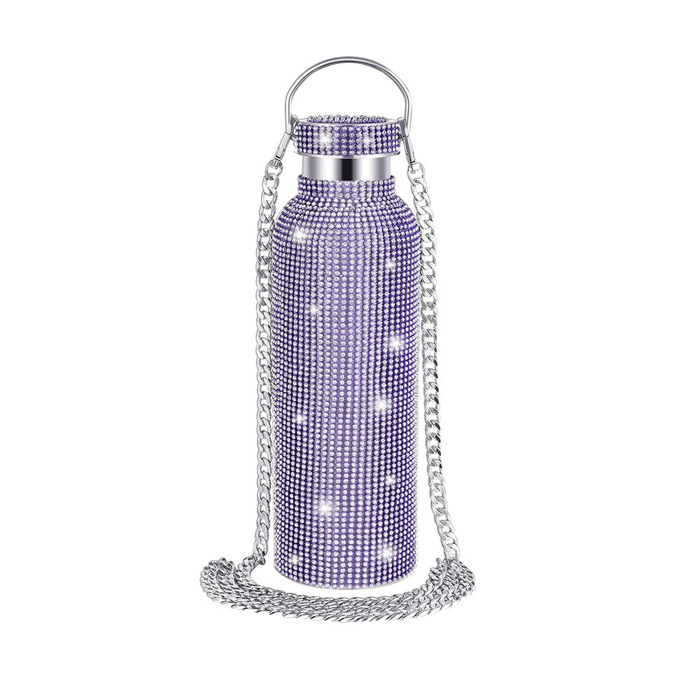 Bling Water Bottle Rhinestone Diamond Stainless Steel Glitter Insulated Bottle
