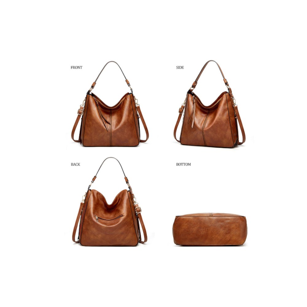 Leather Handbags Shoulder Bag and Purse Set for Women Gifts