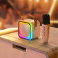 2Pcs Portable Mini Karaoke Machine Bluetooth Speaker with 2 Wireless Microphones