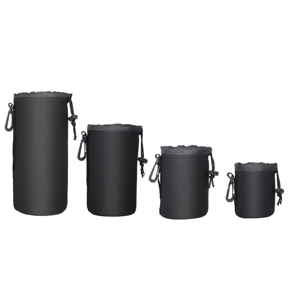 4Pack DSLR Camera Lens Pouch Case Bag Cover Canon Nikon Sony Panasonic
