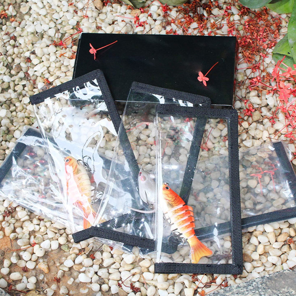 4 Pack Clear PVC Fishing Lure Wraps Hook Protective Covers Fishing Storage Bag