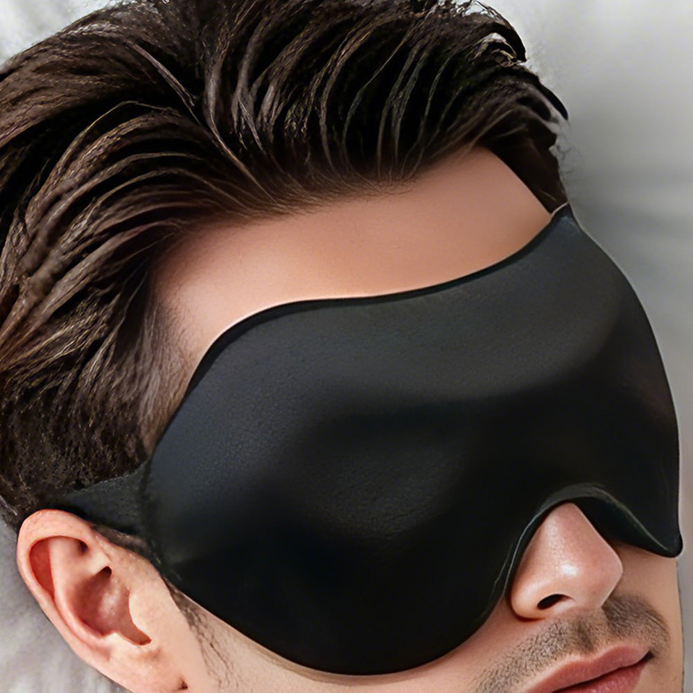 3D Full Blackout Sleep Mask Cooling Memory Foam Eye Mask Adjustable Headband