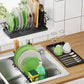 Expandable Sink Dish Drying Rack Black