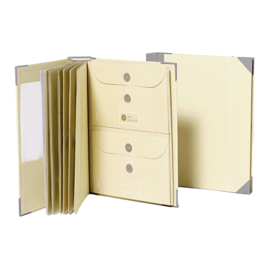 2Pcs Anti-Missing Binder Folio Expanding File Folder