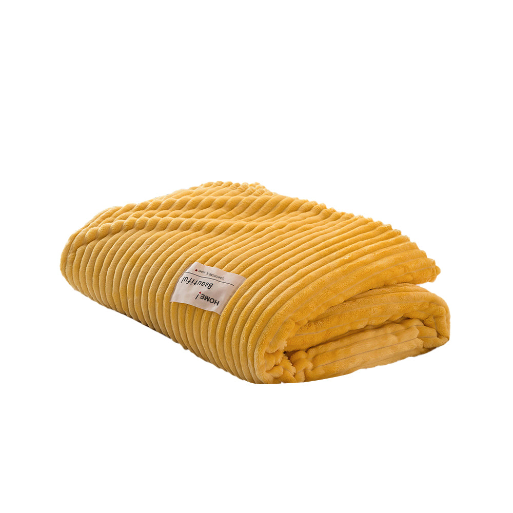 Solid Soft Flannel Plush Throw Sofa Bedding Blanket