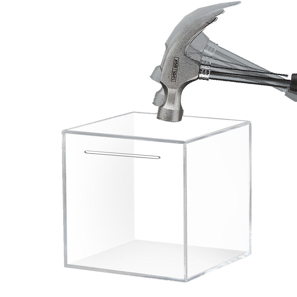 Must Break to Open Acrylic Clear Piggy Bank