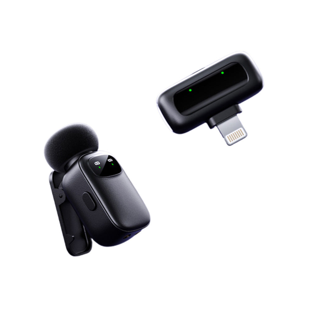 Mini Wireless Lavalier Microphone with Charging Case and AI Noise Reduction