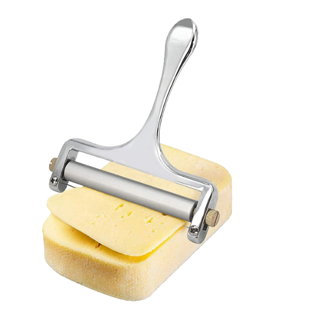 2Pcs Adjustable Thickness Cheese Slicer with 2 Replacement Stainless Steel Cutting Wires