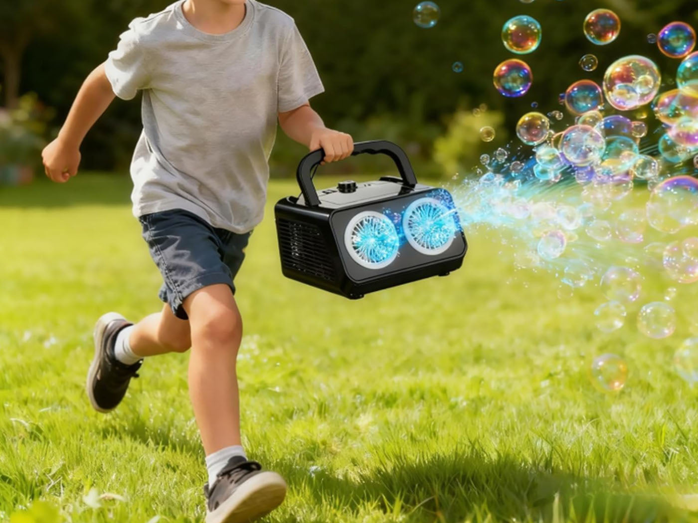 Bubble Machine Portable Bubble Maker for Outdoor Holiday Wedding Birthday