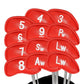 12Pcs PU Leather Head Cover Golf Iron Club Putter Head Cover