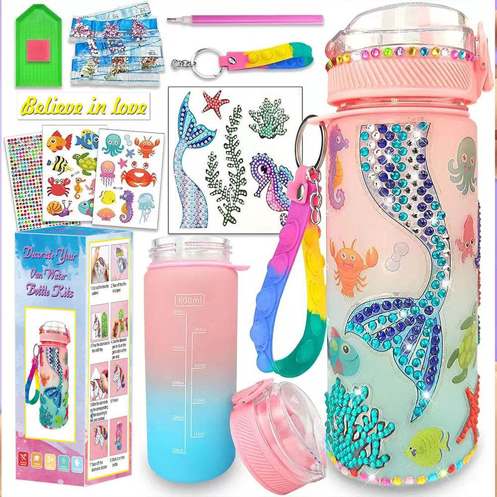 DIY Water Bottle with Stickers Attractive Decorate Your Own Water Bottle Kit