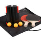 Portable Table Tennis Set with Rackets Balls Retractable Net and Carry Bag