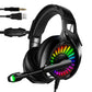 Wired Over-Ear Gaming Headset with LED RGB Lights and Mic
