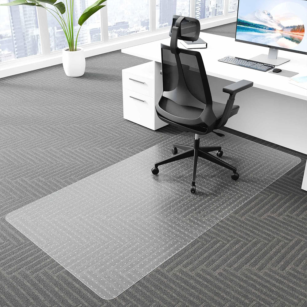Non Slip Office Chair Desk Floor Mat Computer Carpet PVC Plastic Frosted Protector