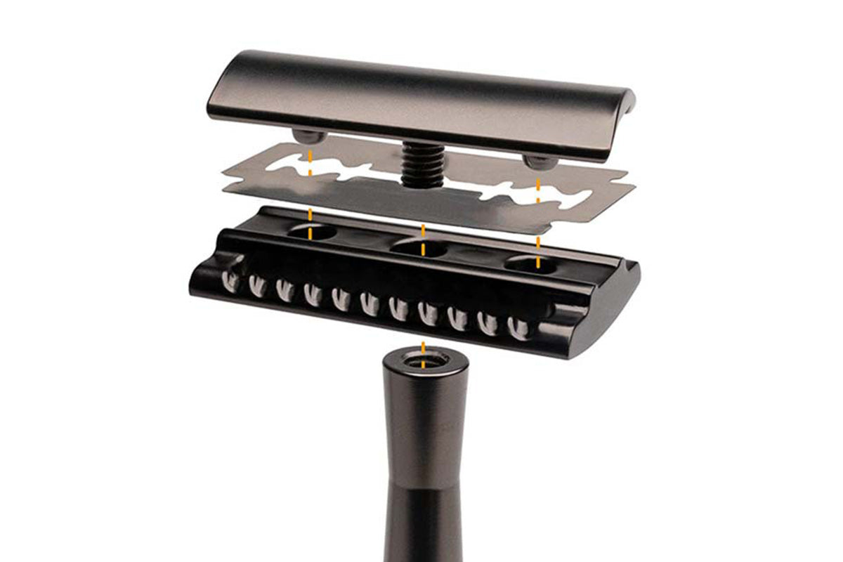 Matte Double Edge Manual Razor With 10 Blades For Men