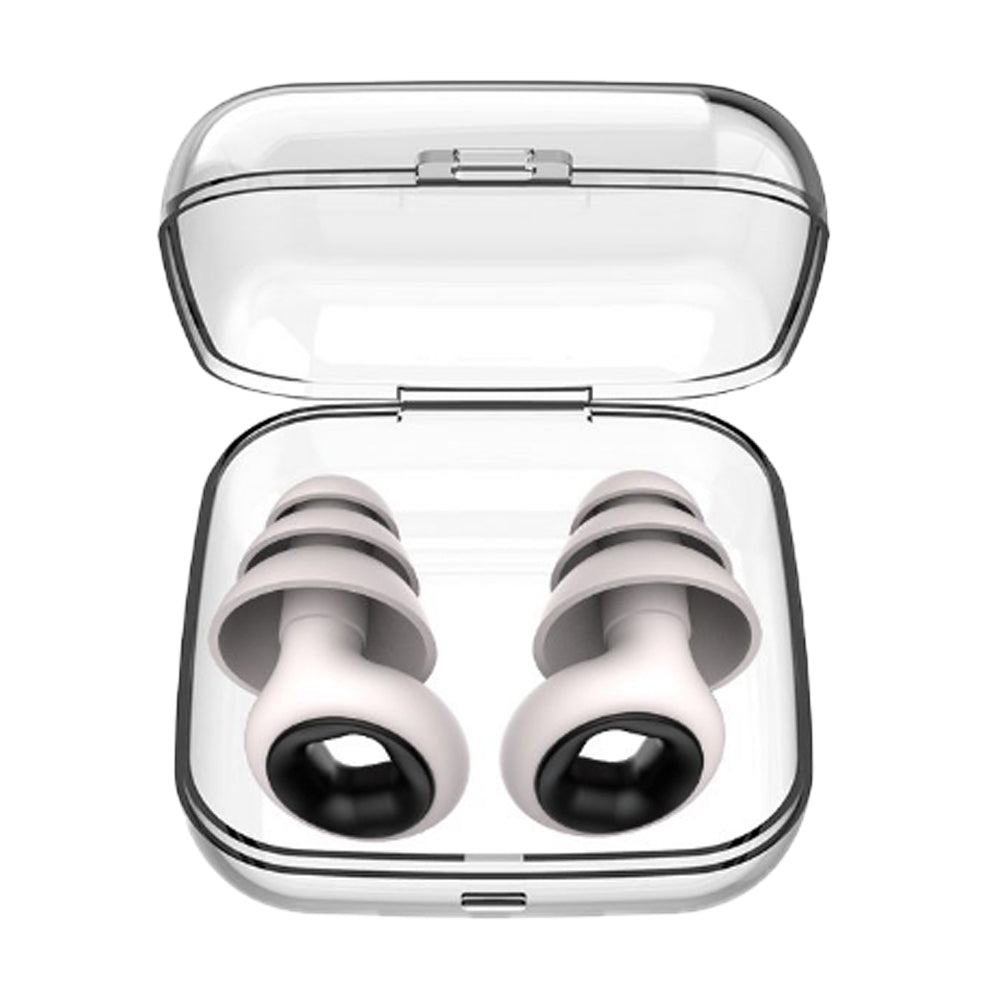 Pair of Reusable Hoop Noise Reduction Earplugs with Storage Box