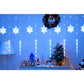 Christmas Curtain String Lights with Snowflake and Icicle Design