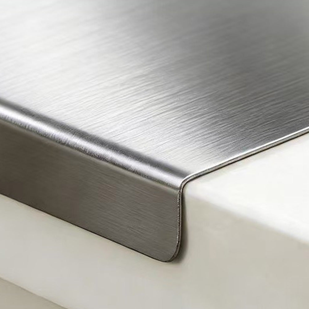 Stainless Steel Chopping Board L Shape Non Slip Cutting Board Metal for Kitchen