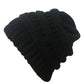 Women Girls Winter Cable Knit Ponytail Beanie High Bun Crochet Hat