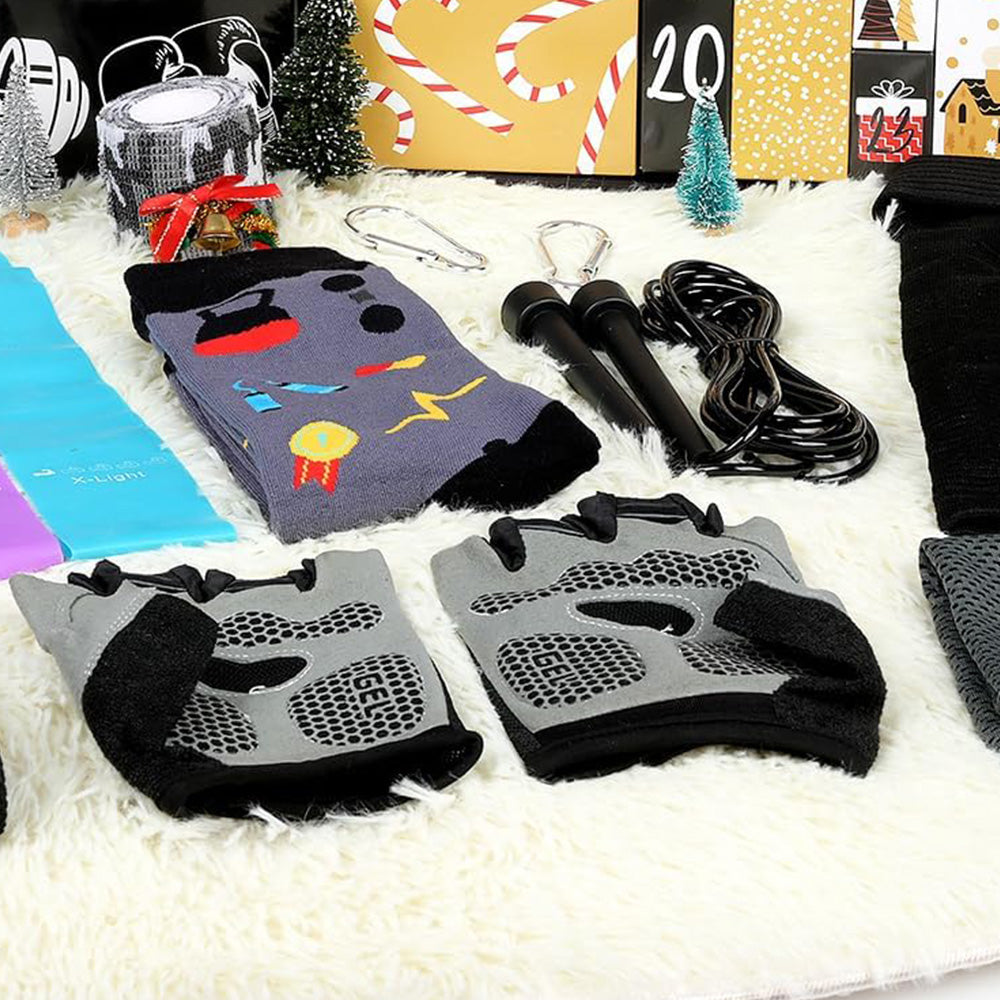 Fitness Advent Calendar Christmas Countdown Gym Gift Set for Men