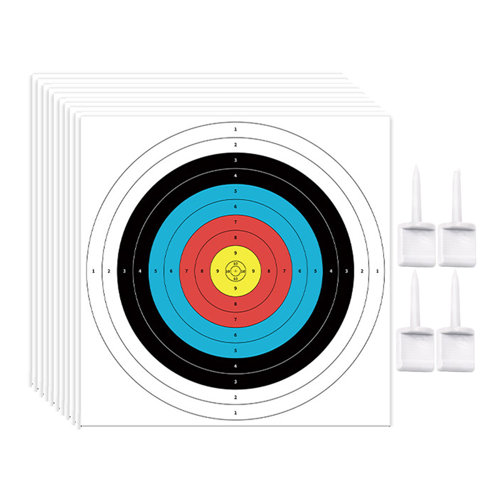 30Pcs Archery Targets Paper 10 Ring Bow Arrow Targets Face