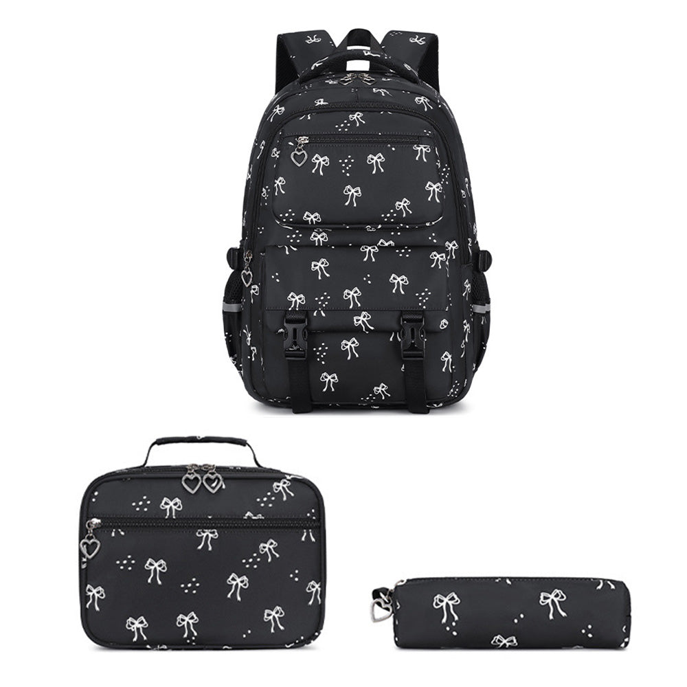 3 Piece Girls School Backpack Set with Lunch Bag Pencil Case