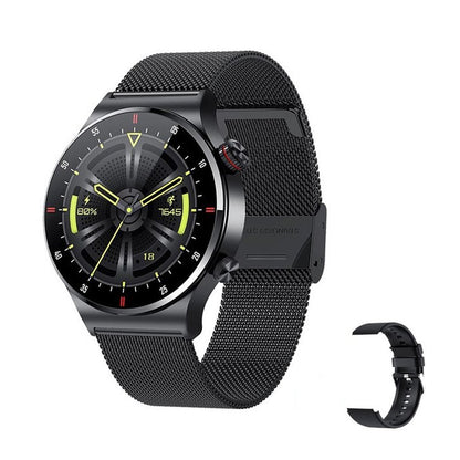 Sport Bluetooth Call Smart Watch With 1 Steel Strap and 1 Silicone Strap