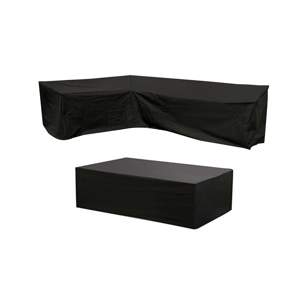 2Pcs Water Resistant L-Shape Sectional Sofa Protector Cover-1 sectional cover + 1 table cover