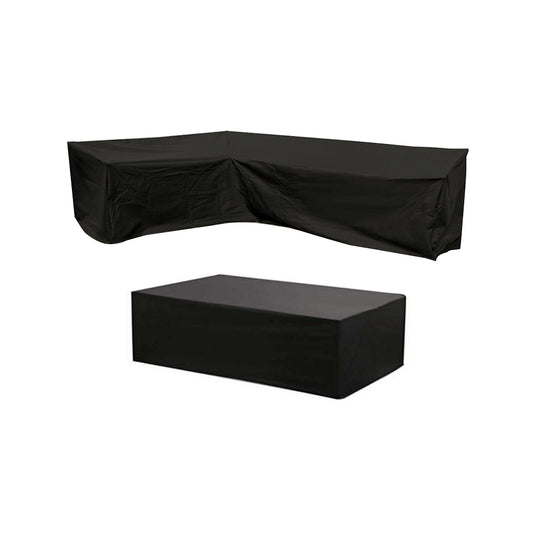 2Pcs Water Resistant L-Shape Sectional Sofa Protector Cover-1 sectional cover + 1 table cover