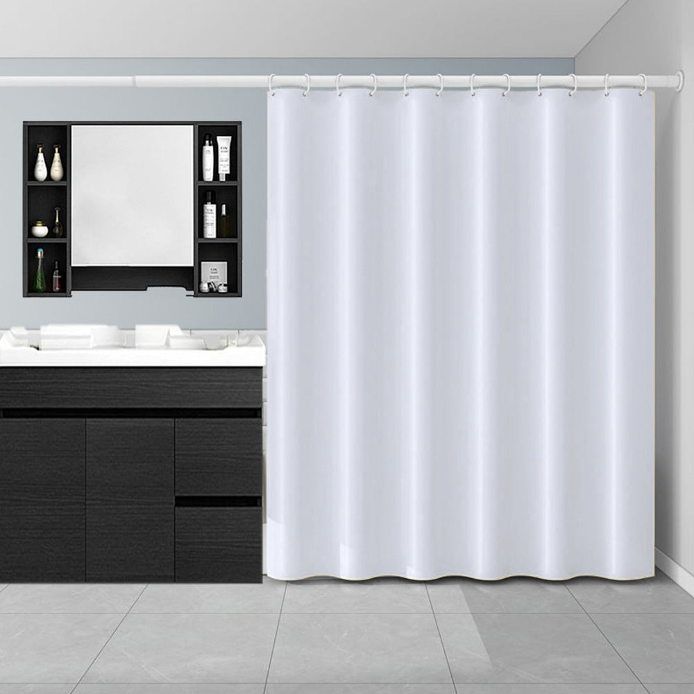 Waterproof Shower Curtain with 12 Hooks Thick Polyester for Bathtub Bathroom