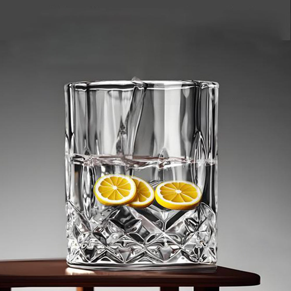 6 Piece 300ml Thick Clear Glass Whiskey Tumbler Set