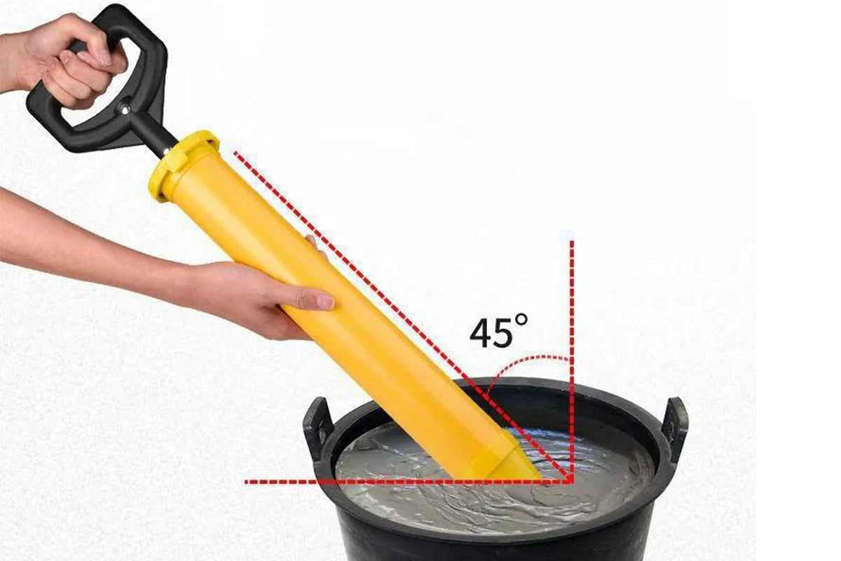 Grout Mortar Gun Syringe Pointing Grouting Tool with 4 Nozzles for Paving and Sealing
