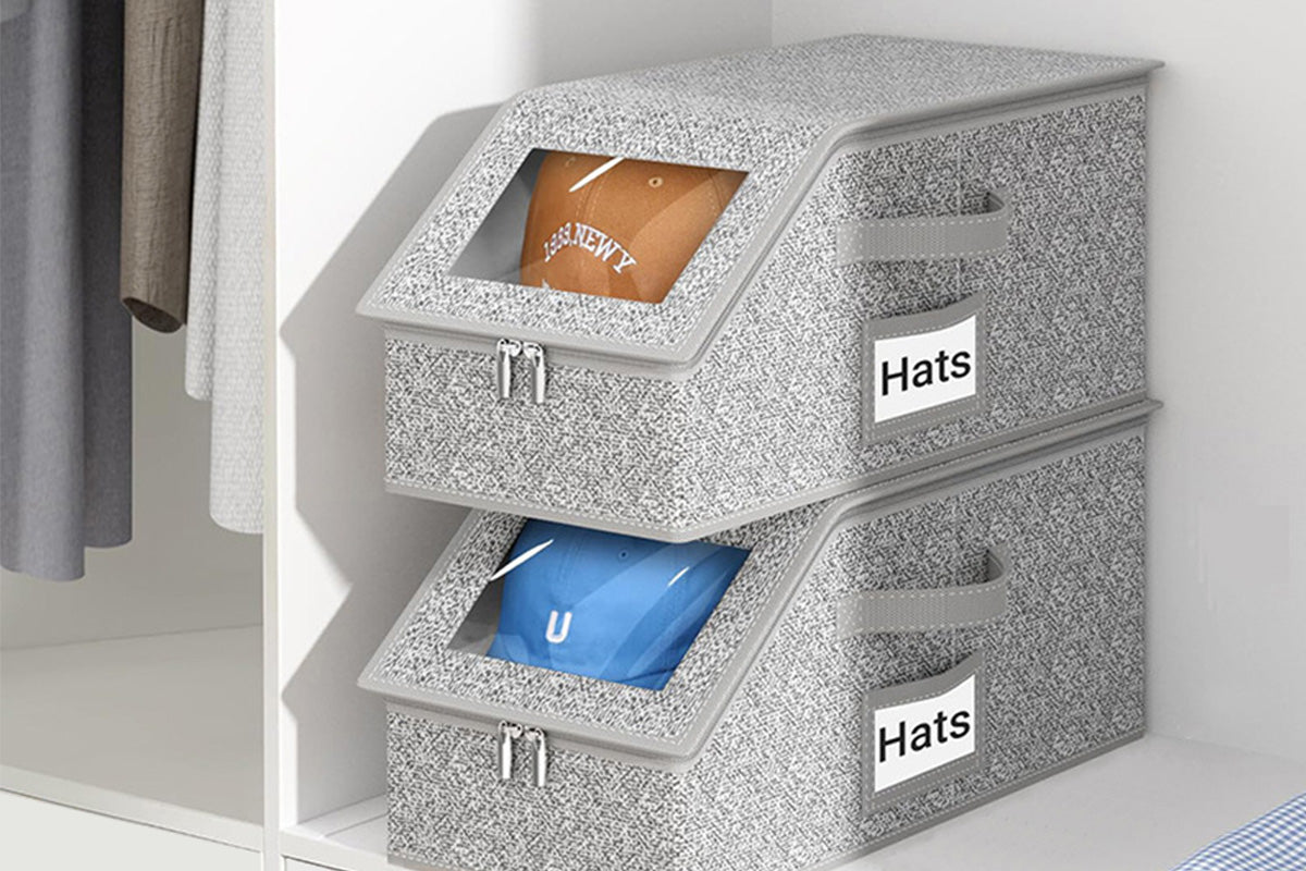 Stackable Hat Storage for Baseball Caps Hat Organizer Holds up to 12 Caps