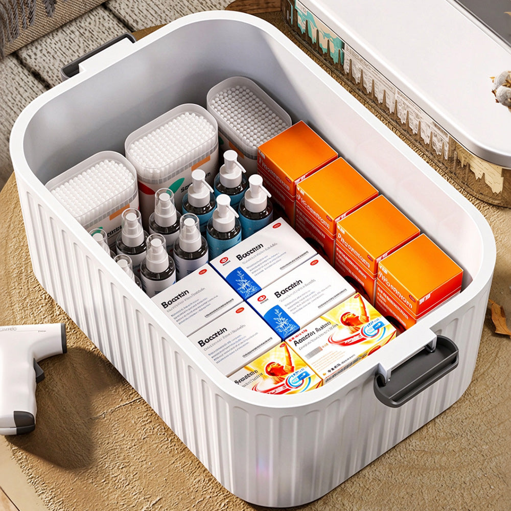 4 Layer Detachable Clear Storage Box with Handle for Art and Crafts